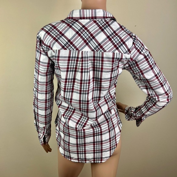 NEW 7 FOR ALL MANKIND PLAID BUTTON-DOWN SHIRT - Picture 5 of 5